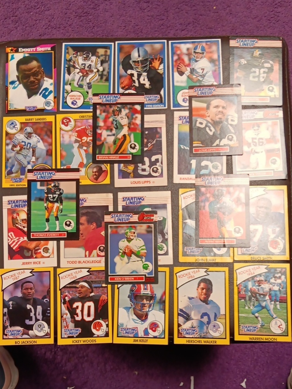 25 Kenner Football Cards 88-91